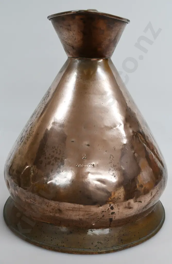 COPPER WEIGHTS AND MEASURES JUG, 2 GALLON Image 1++