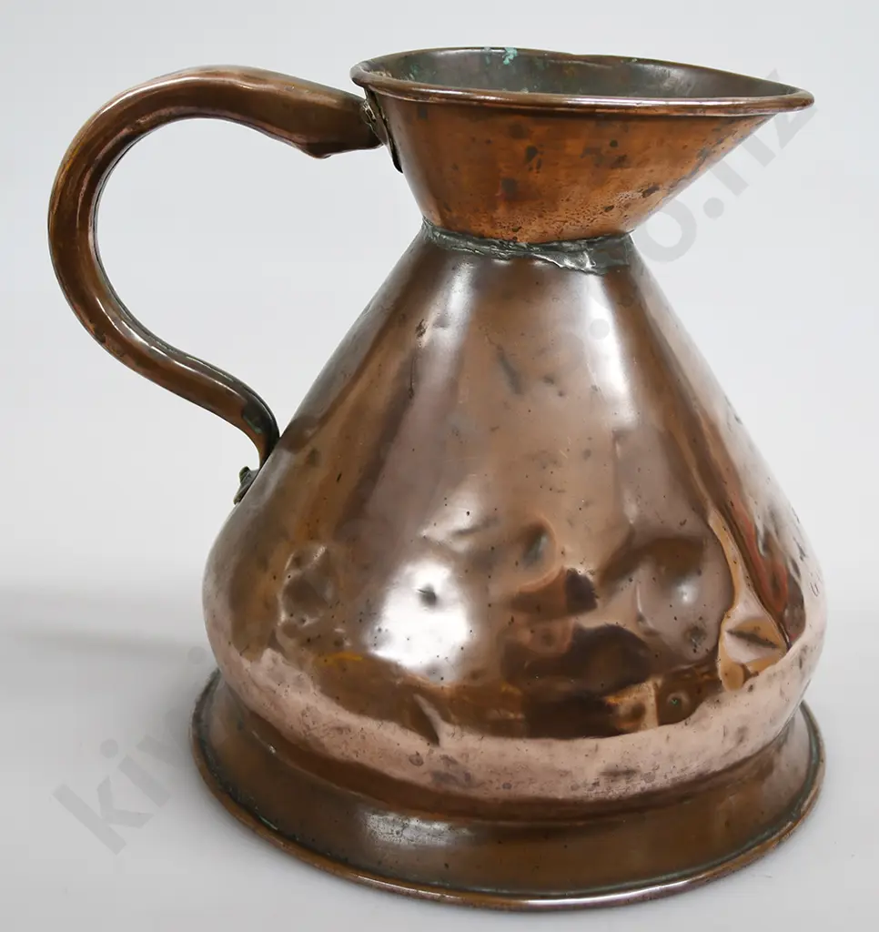 COPPER WEIGHTS AND MEASURES JUG, 1/2 GALLON Image 1++
