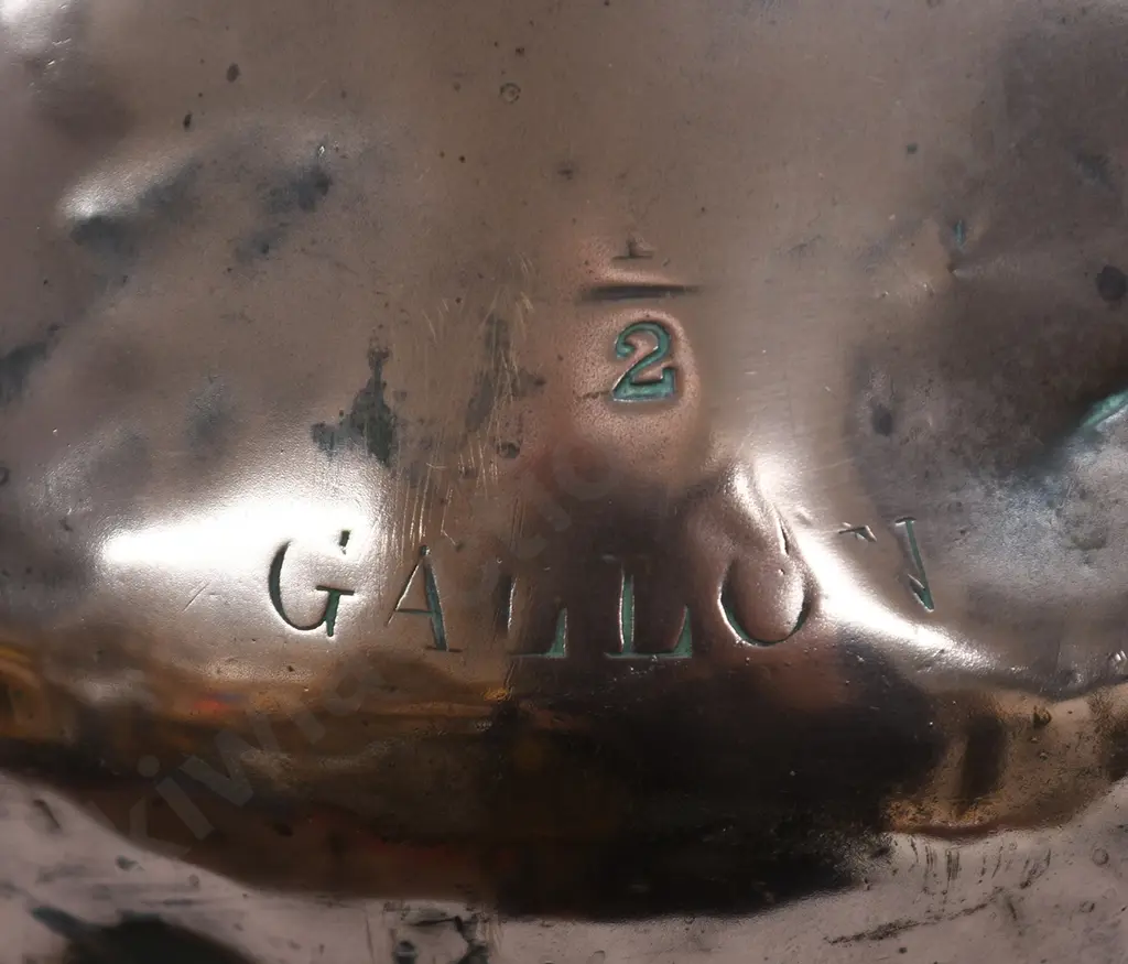 COPPER WEIGHTS AND MEASURES JUG, 1/2 GALLON Image 1++