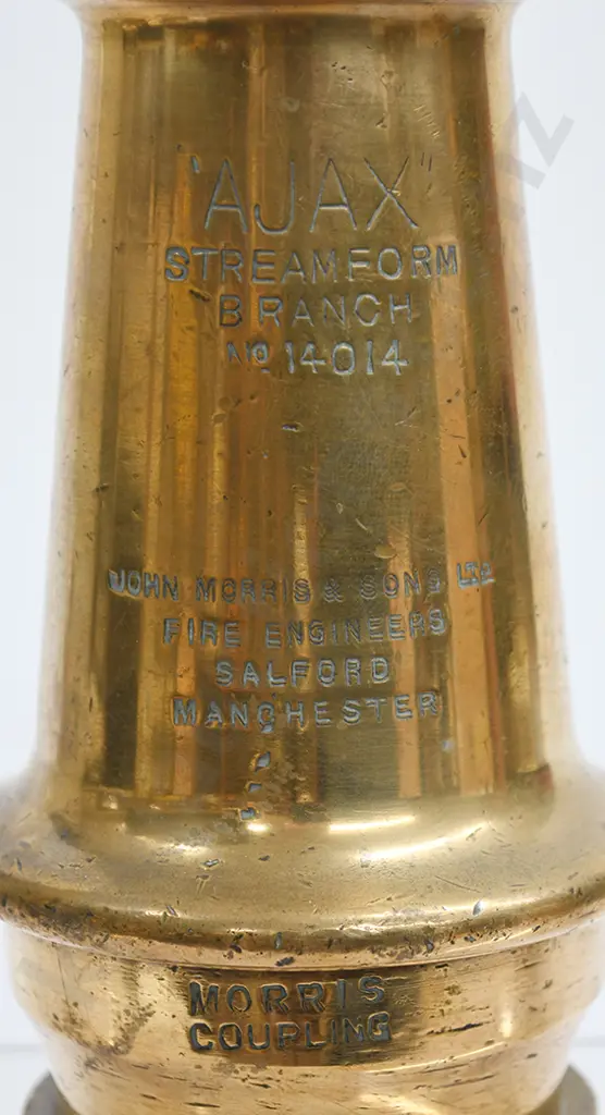 VINTAGE FIREMAN'S HOSE NOZZLE MORRIS COUPLING Image 1++