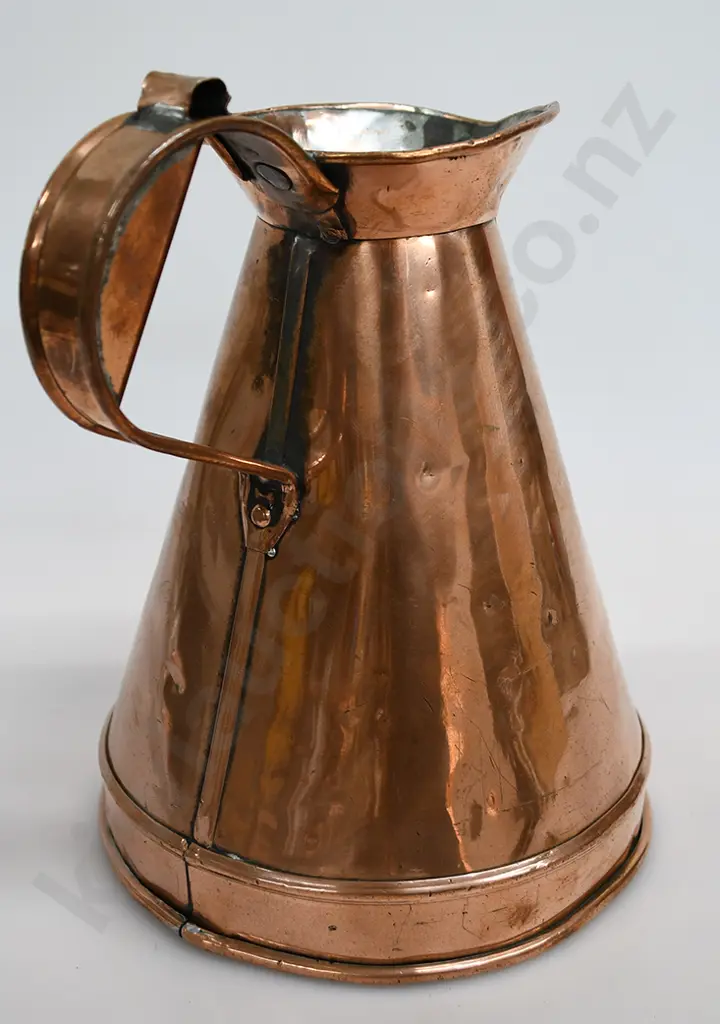 SHELL OIL CO 1/2 COPPER & BRASS GALLON OIL POURER Image 1++