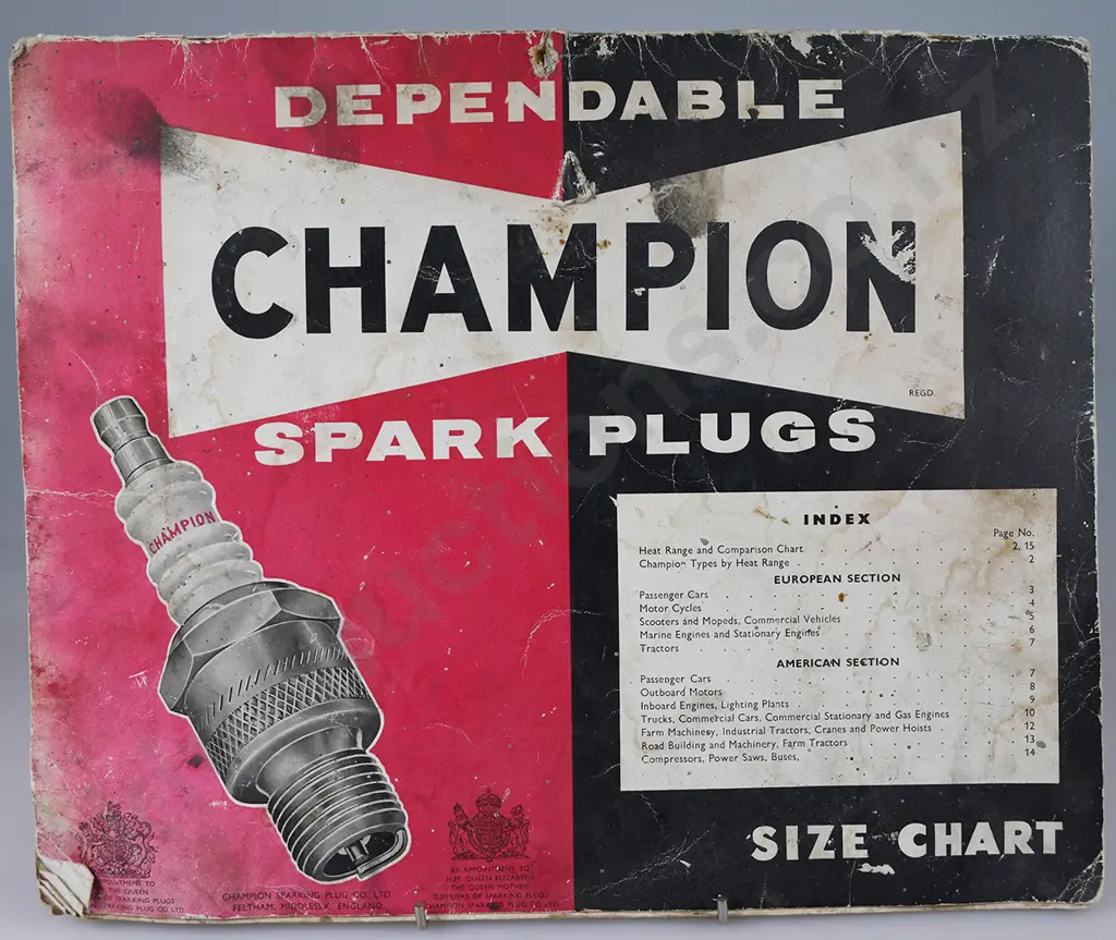 CHAMPION SPARK PLUGS SIZE CHART Image 1++