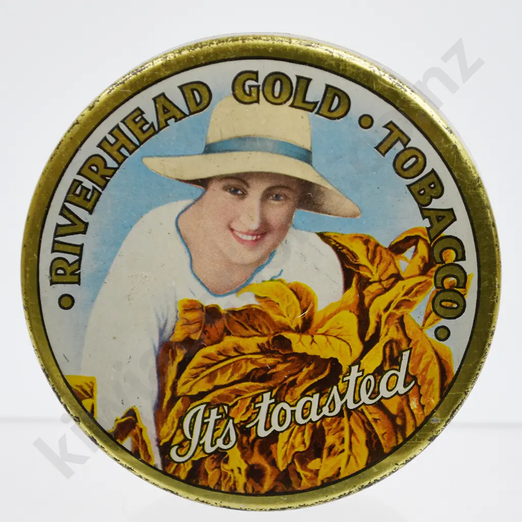 RIVERHEAD GOLD TOBACCO TIN Image 1++