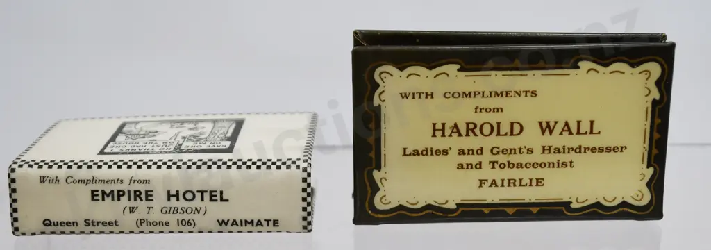 NEW ZEALAND CELLULOID MATCH BOX HOLDERS Image 1++