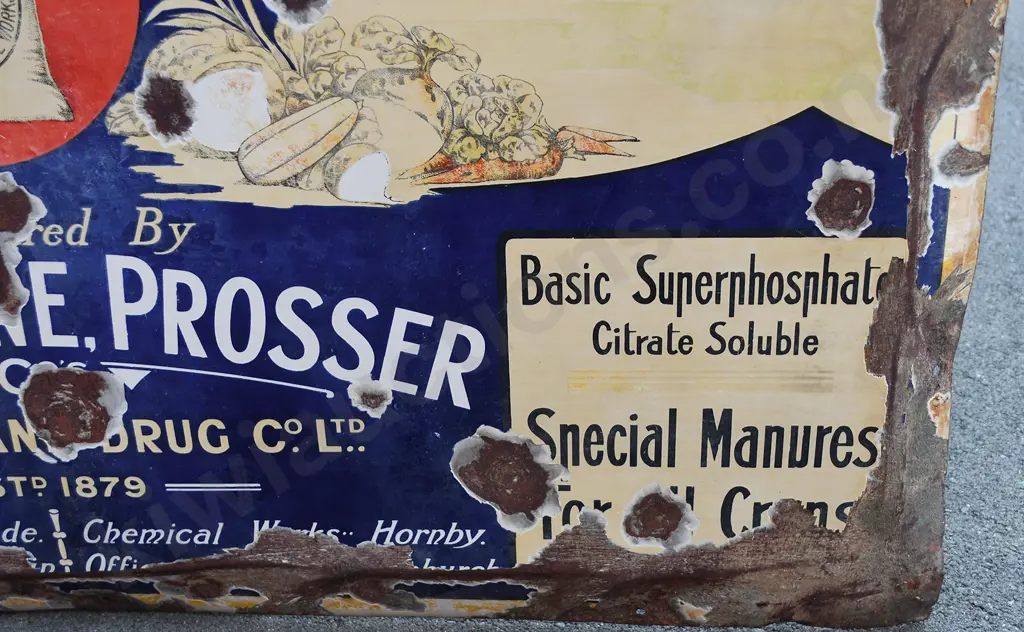 ROCKLAND MANURES NZ ENAMEL SIGN Image 1++