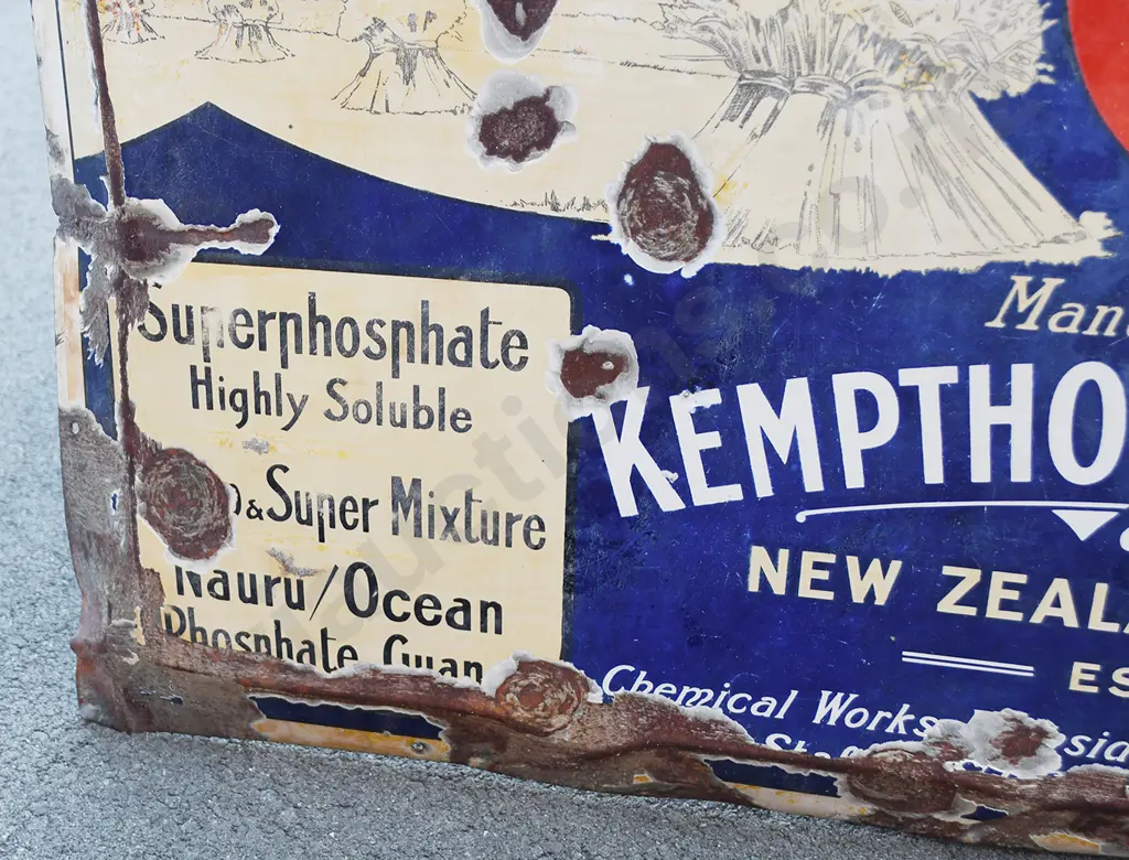 ROCKLAND MANURES NZ ENAMEL SIGN Image 1++