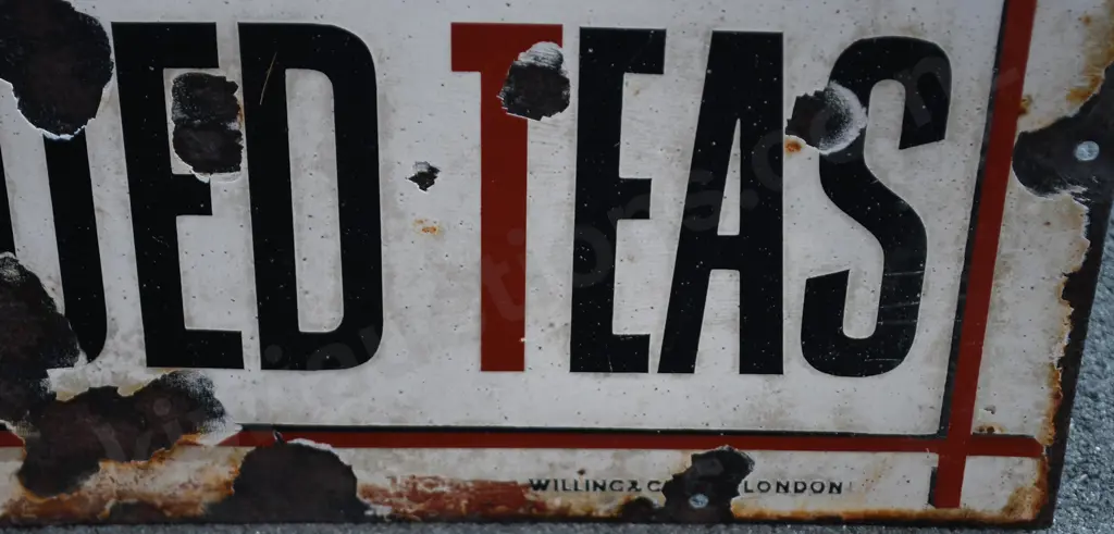 NELSON MOATE & CO TEA ENAMEL SIGN Image 1++