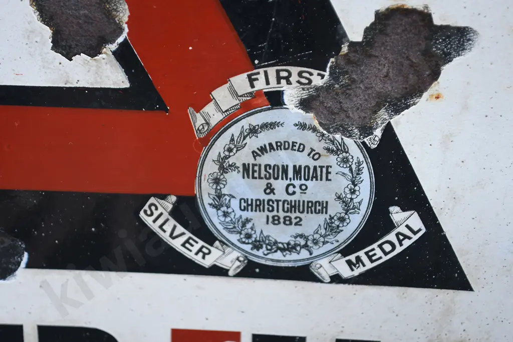 NELSON MOATE & CO TEA ENAMEL SIGN Image 1++