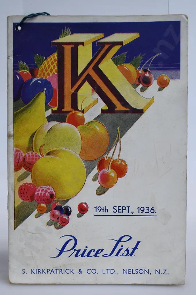 KIRKPATRICK NELSON PRODUCT PRICE LIST 1936 Image 1++