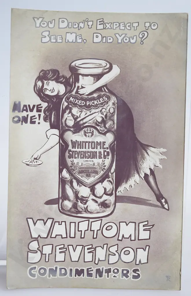 WHITTOME STEVENSON CONDIMENTORS POST CARD Image 1++