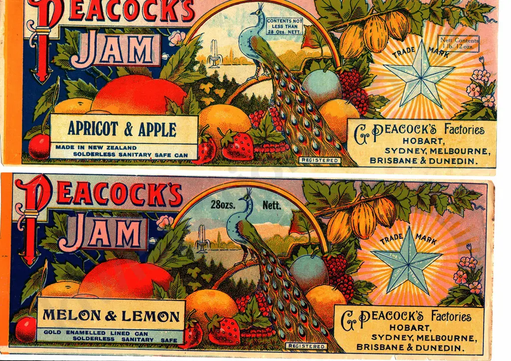 PEACOCKS JAM LABELS Image 1++