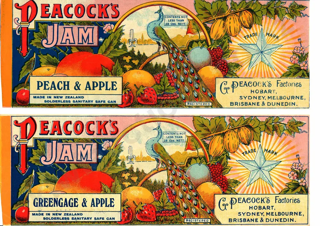 PEACOCKS JAM LABELS Image 1++
