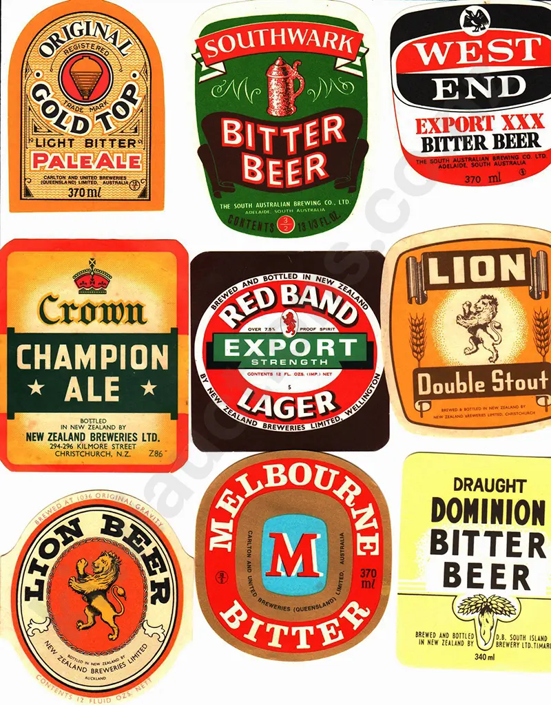 NEW ZEALAND BEER LABELS Image 1++