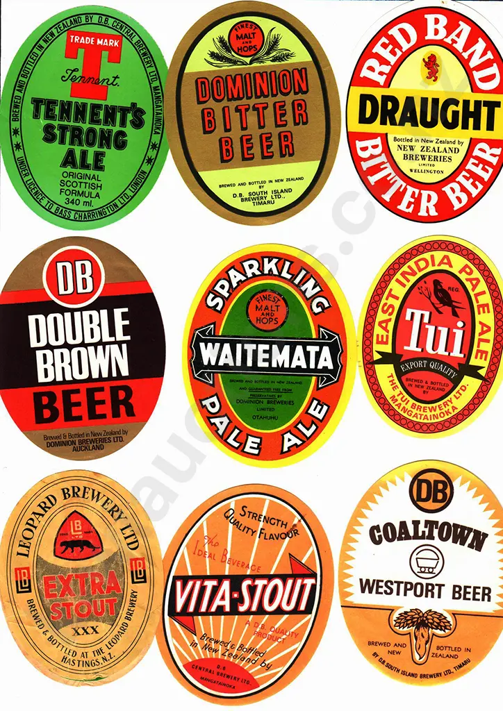 NEW ZEALAND BEER LABELS Image 1++