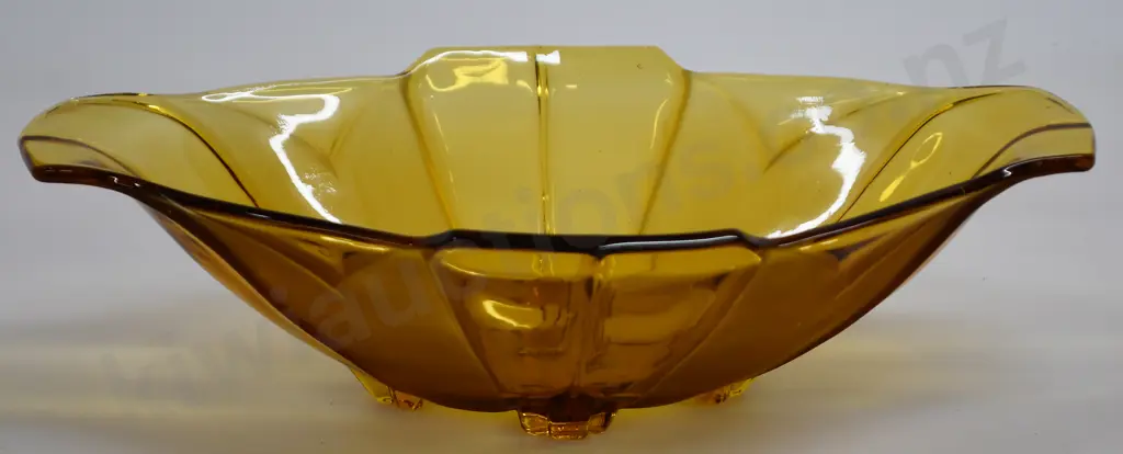 GROUP OF AMBER DEPRESSION GLASS WARES Image 1++