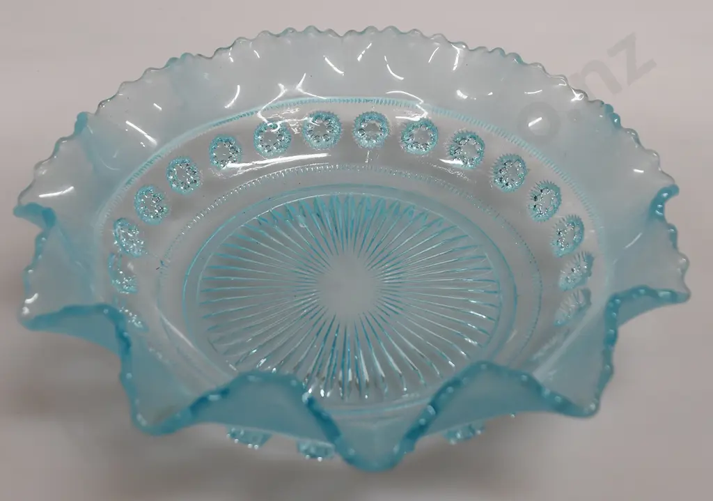 GROUP OF BLUE DEPRESSION GLASS WARES Image 1++
