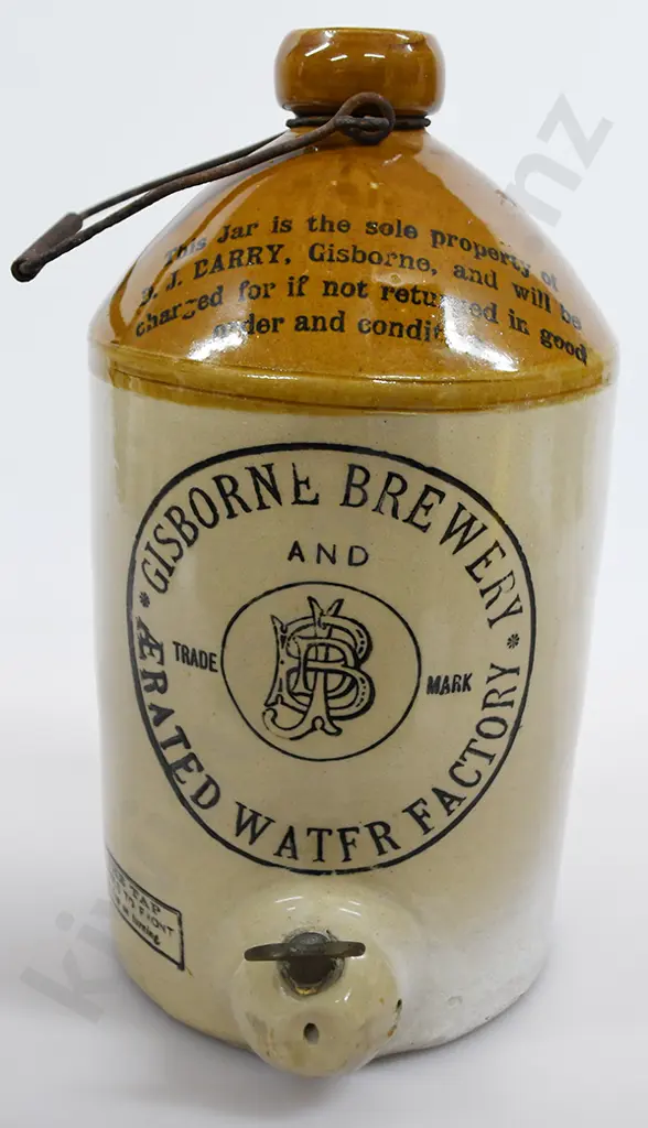 GISBORNE BREWERY STONE JAR Image 1++