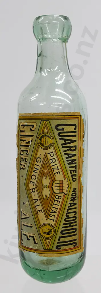 BLOB TOP CORK STOPPERED LABELED BELFAST GINGER ALE Image 1++