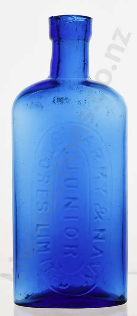 COLBALT BLUE ARMY & NAVY STORES BOTTLE Image 1++