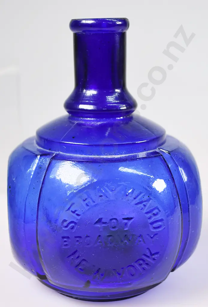 COBALT BLUE HAYWARD NEW YORK HAND FIRE GRENADE Image 1++