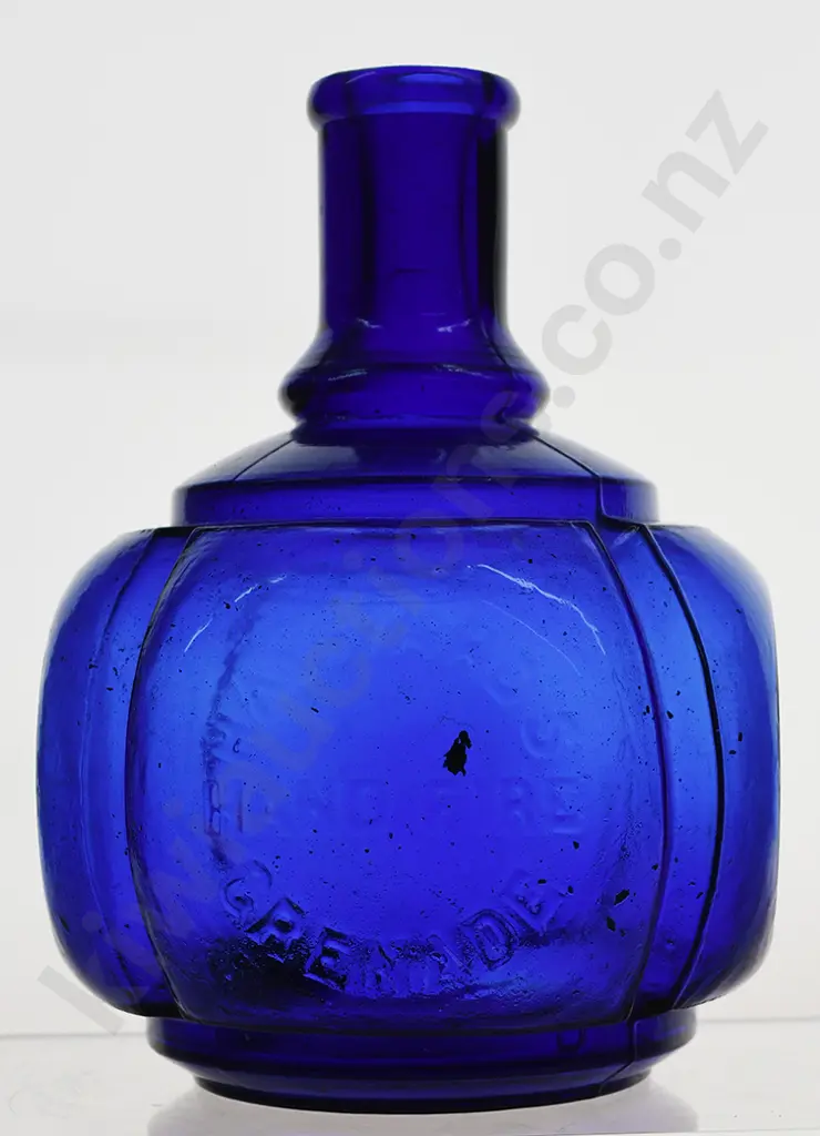 COBALT BLUE HAYWARD NEW YORK HAND FIRE GRENADE Image 1++
