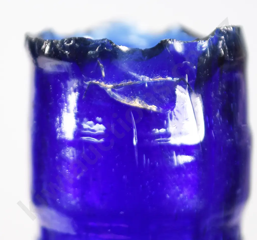 COLBALT BLUE CASTER OIL BOTTLES Image 1++