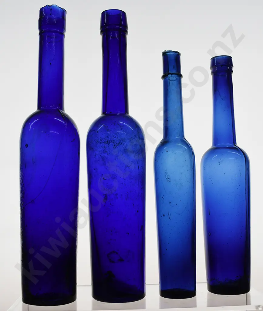 COLBALT BLUE CASTER OIL BOTTLES Image 1++