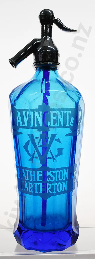 VINCENT FEATHERSTON & CARTERTON BLUE SYPHON Image 1++
