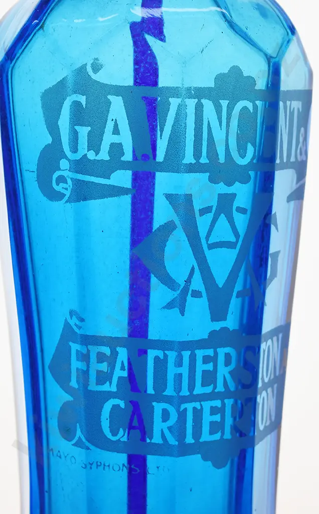 VINCENT FEATHERSTON & CARTERTON BLUE SYPHON Image 1++