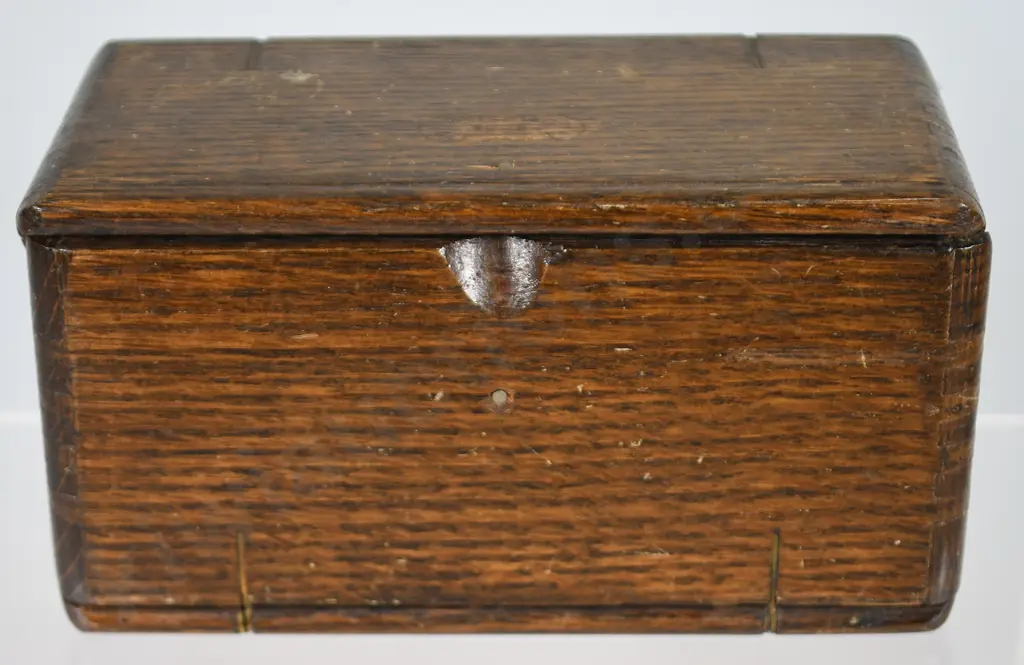 1889 SINGER SEWING MACHINE OAK PUZZLE BOX Image 1++