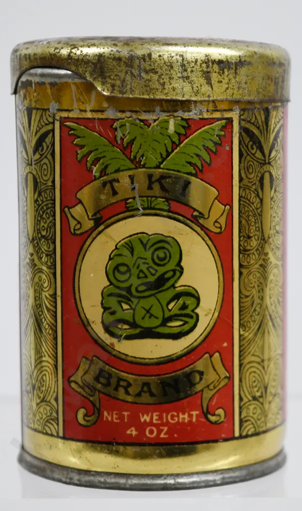 WILSON BALK & CO LTD DUNEDIN TIKI BRAND COFFEE TIN Image 1++