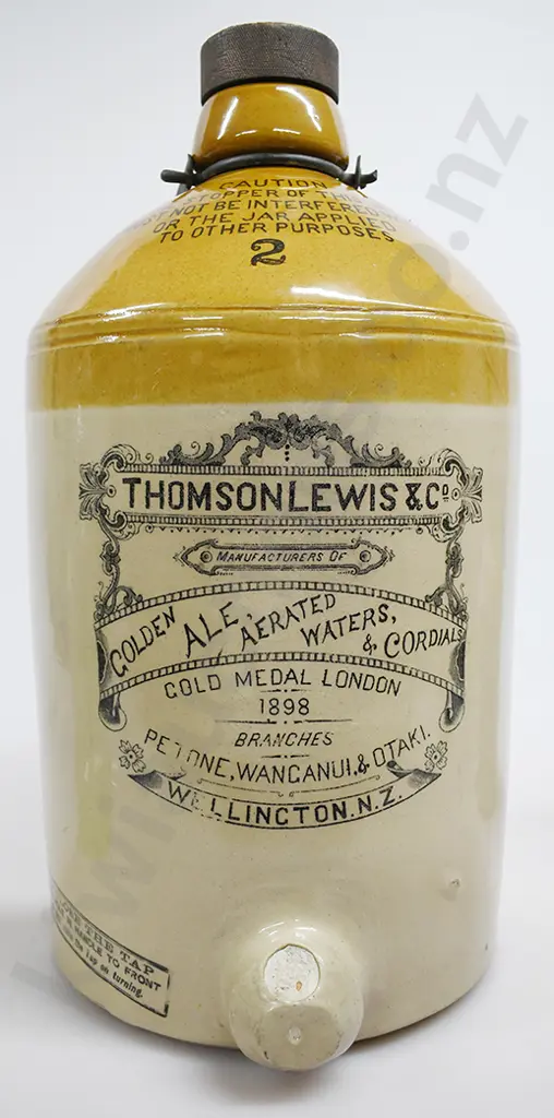 THOMSON LEWIS FOUR TOWNS 2 GALLON STONE JAR Image 1++