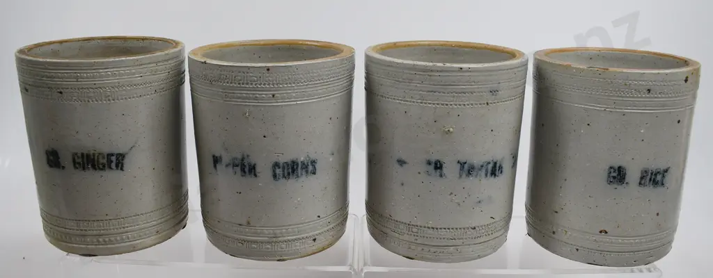 W D LAMBERT POTTERY DUNEDIN STORAGE JARS, SET OF 4 Image 1++