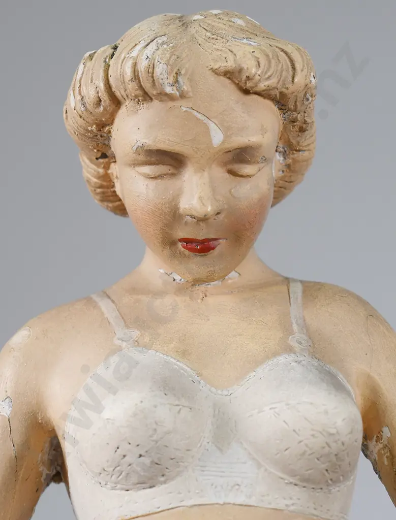 ADVERTISING PLASTER BUST EXCELSIOR CORSETRY Image 1++
