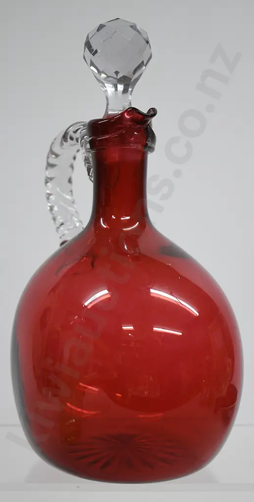 RUBY GLASS DECANTER Image 1++
