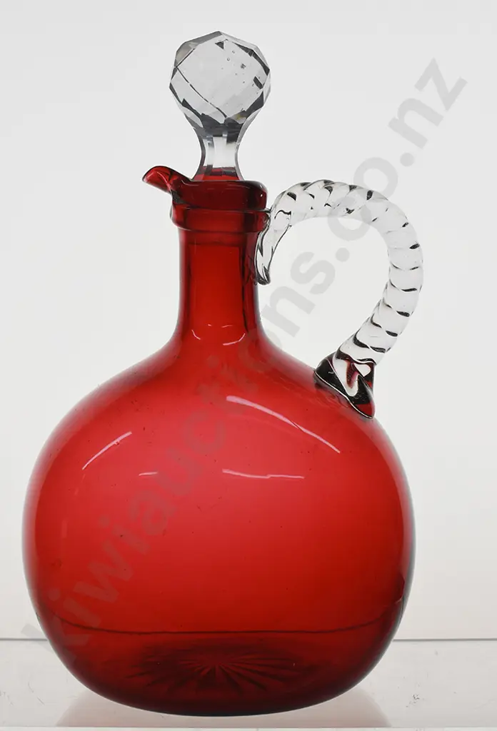 RUBY GLASS DECANTER Image 1++