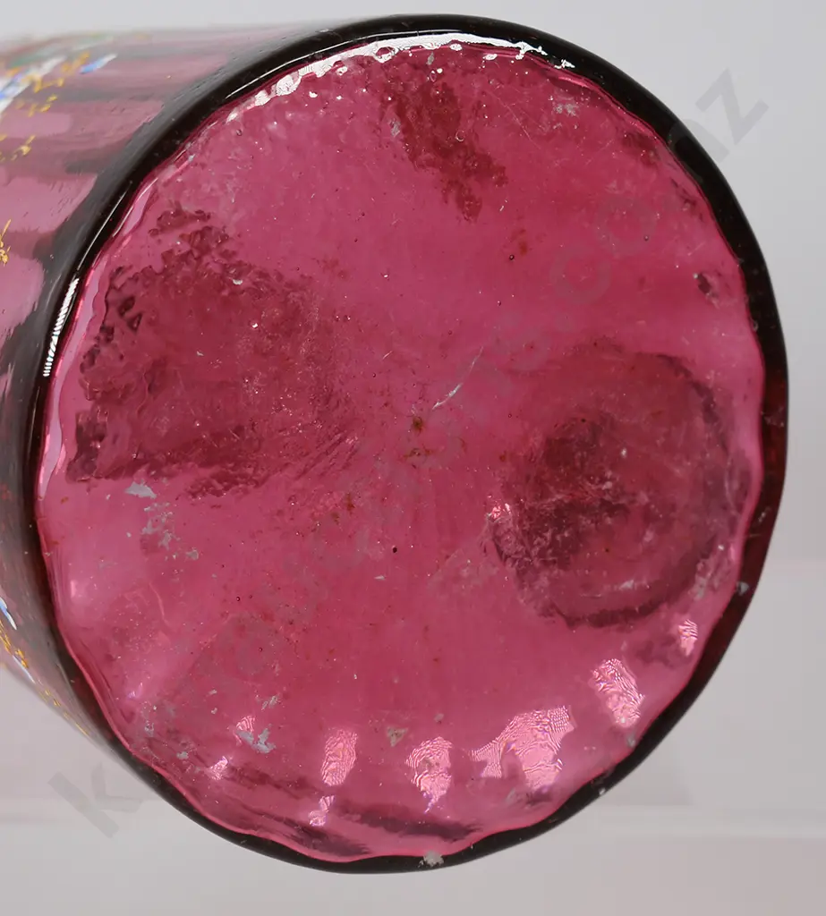 RUBY GLASS JUG, OTAGO EXHIBITION 1898 Image 1++