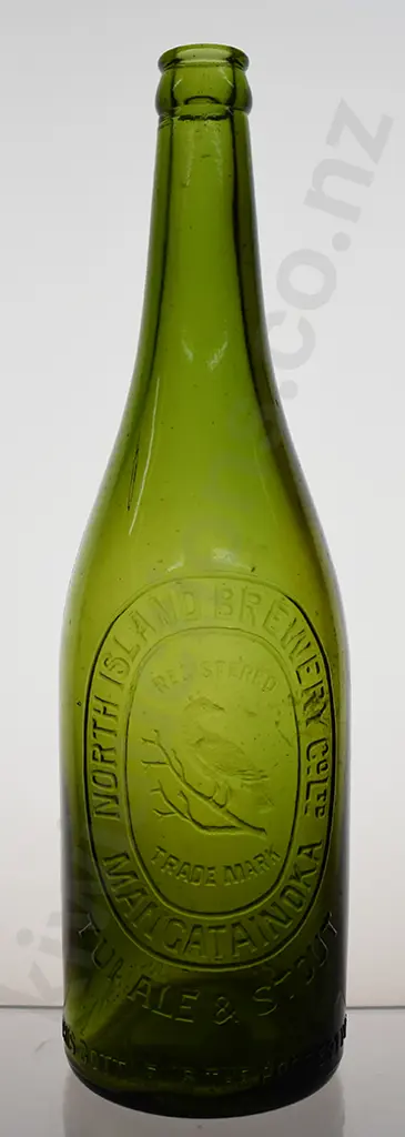 NORTH ISLAND BREWERY MANGATAINOKA TUI CROWN TOP BEER Image 1++
