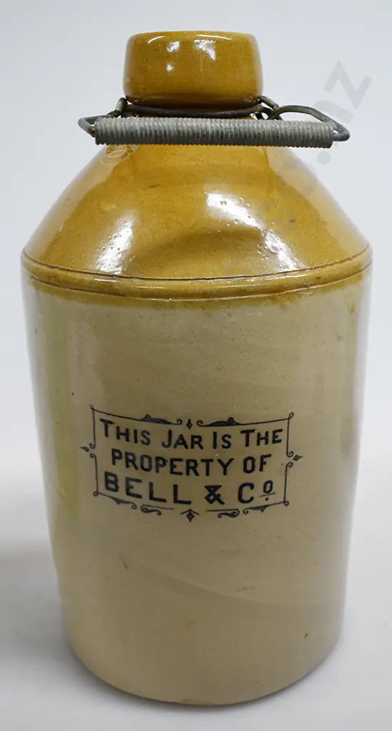 BELL PALMERSTON NORTH & FEILDING STONE JAR Image 1++