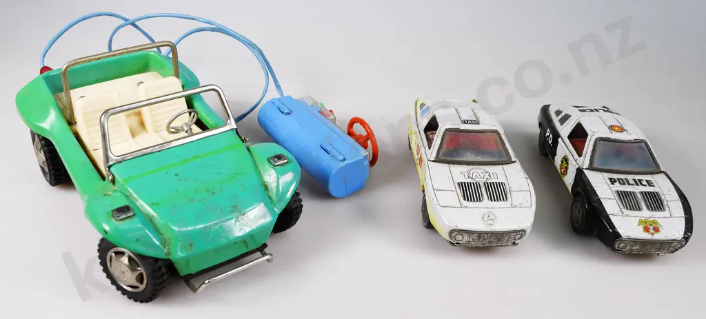 JAPANESE MODEL CARS DUNE BUGGY & ARMY TRAILER Image 1++