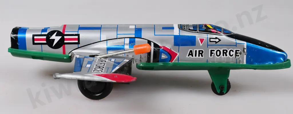 TIN TOY BOATS & AIR FORCE PLANE Image 1++
