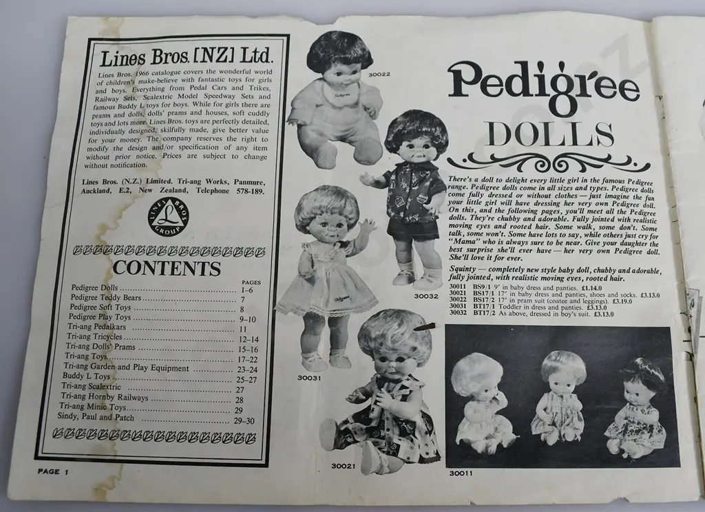 TRI-ANG AND PEDIGREE TOYS CATALOUGE Image 1++