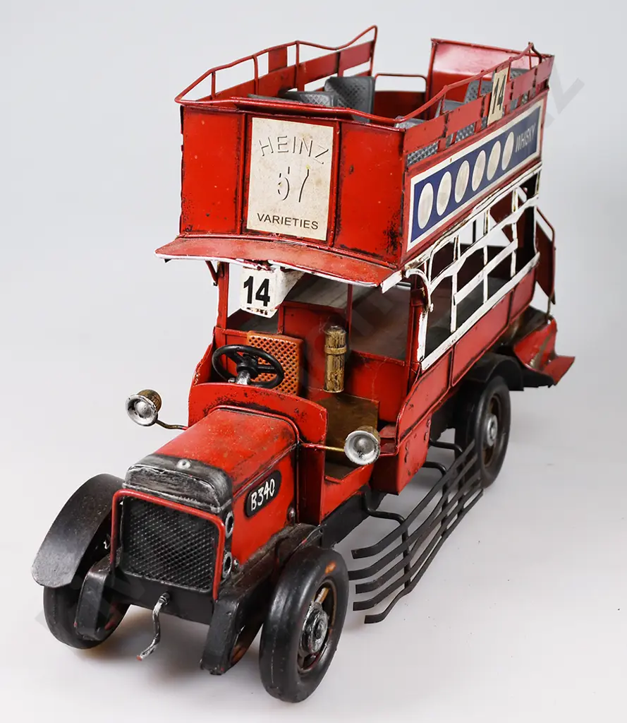 TINPLATE OPEN TOP DOUBLE DECKER BUS Image 1++