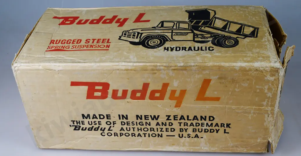 BUDDY L STEEL SPRING SUSPENSION DUMP TRUCK WITH BOX Image 1++