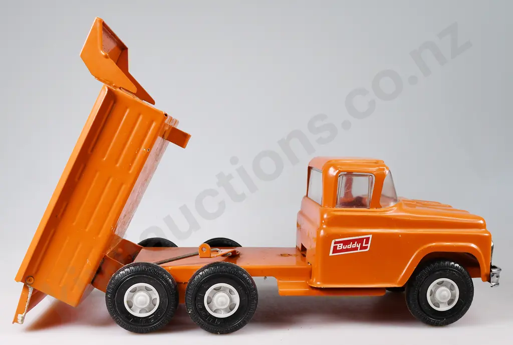 BUDDY L STEEL SPRING SUSPENSION DUMP TRUCK WITH BOX Image 1++