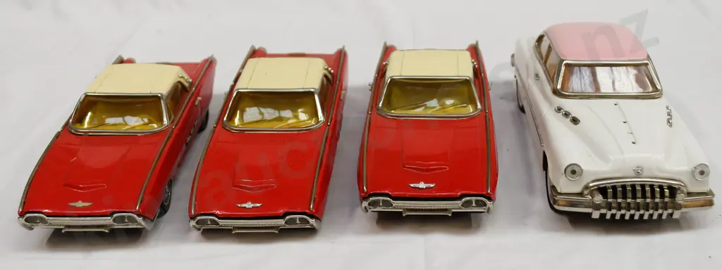 TIN TOY FORD THUNDERBIRDS & BUICK Image 1++