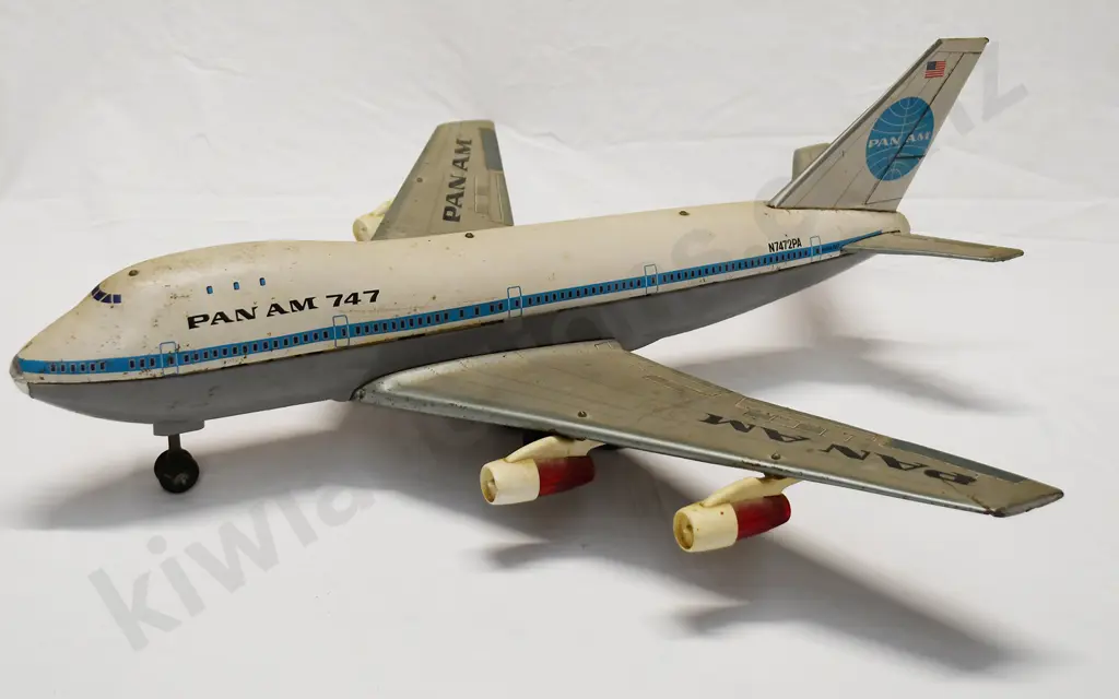PAN AM 747 TIN MODEL PLANE, VERY LARGE Image 1++