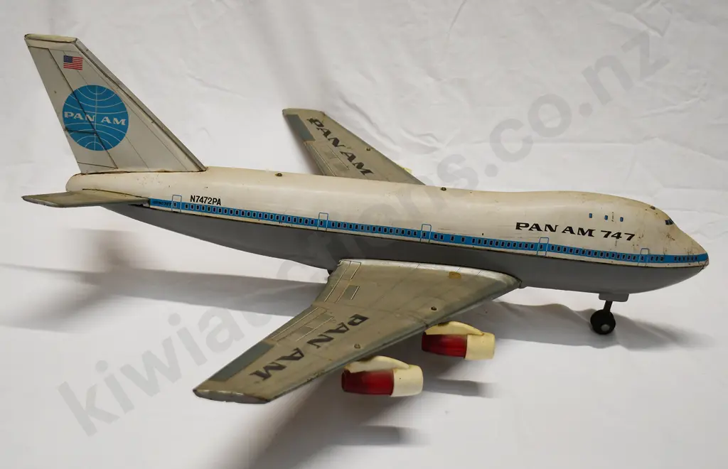 PAN AM 747 TIN MODEL PLANE, VERY LARGE Image 1++