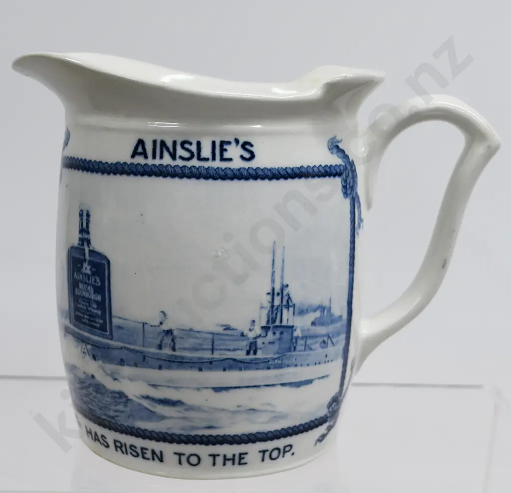 AINSLIE'S SUBMARINE SCOTCH  ADVERTISING WATER JUG Image 1++