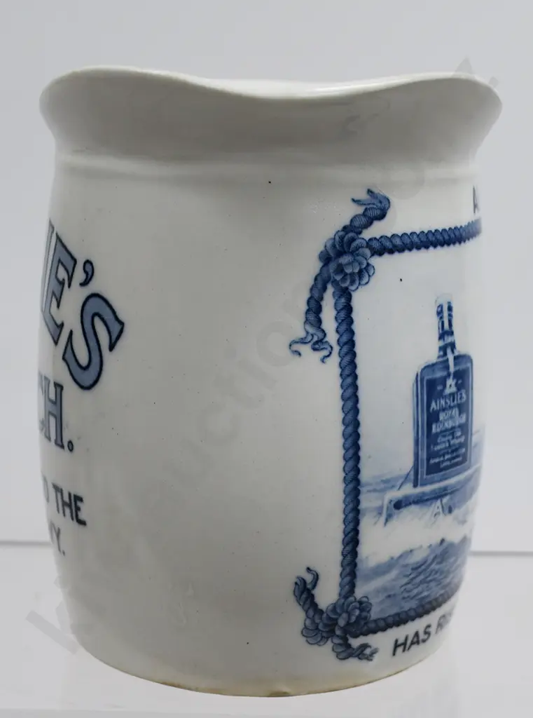 AINSLIE'S SUBMARINE SCOTCH  ADVERTISING WATER JUG Image 1++